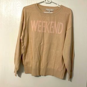 Loft weekend crew neck sweater size medium